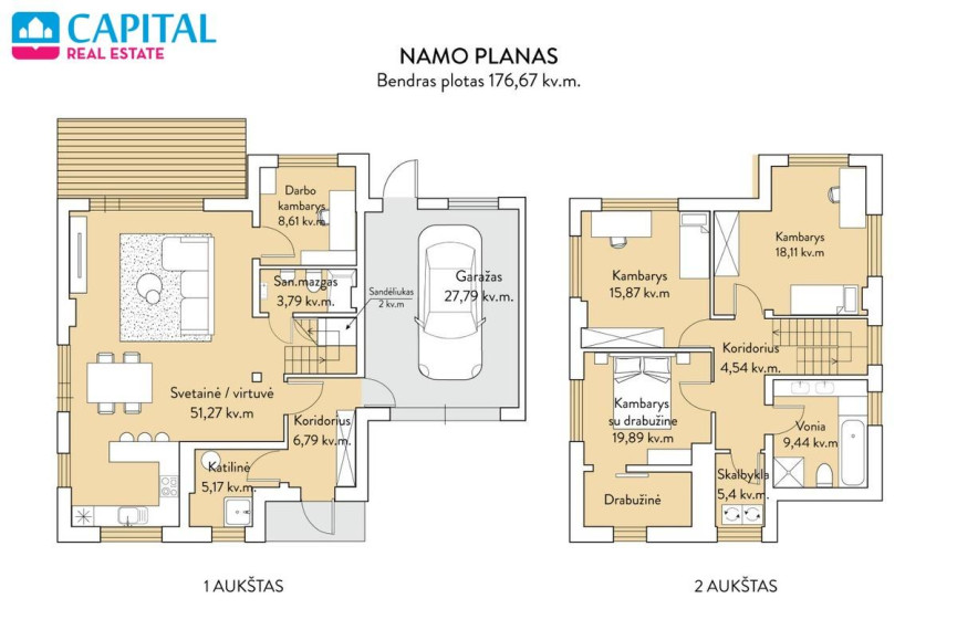 Parduodamas namas Žemuogių g., Bajorų k., Vilniaus r. sav., 177 m² ploto 5 kambariai 32