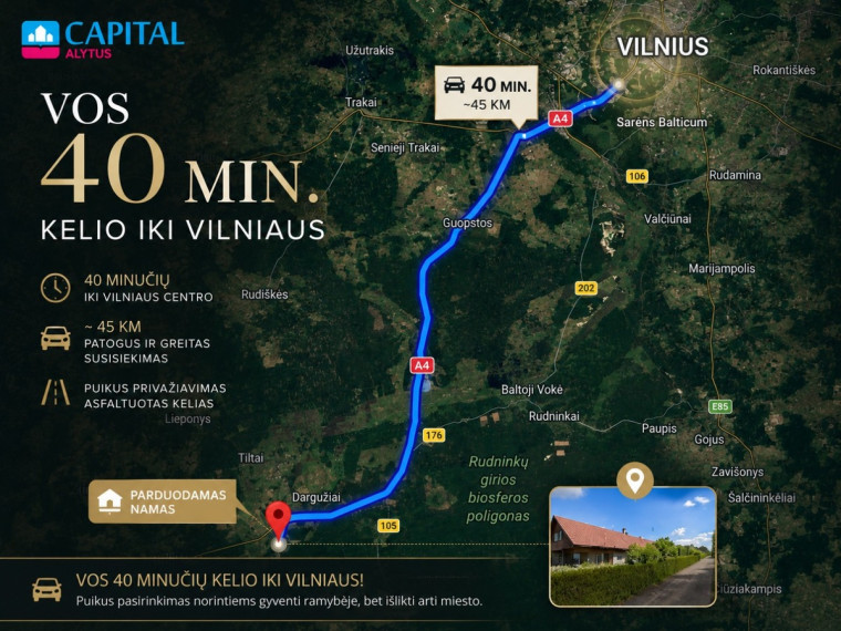 Parduodamas namas Užuperkasio g., Užuperkasio k., Varėnos r. sav., 61 m2 ploto, 1 aukštai 16