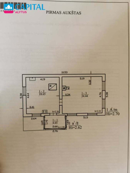 Parduodamas namas Užuperkasio g., Užuperkasio k., Varėnos r. sav., 61 m2 ploto, 1 aukštai 17
