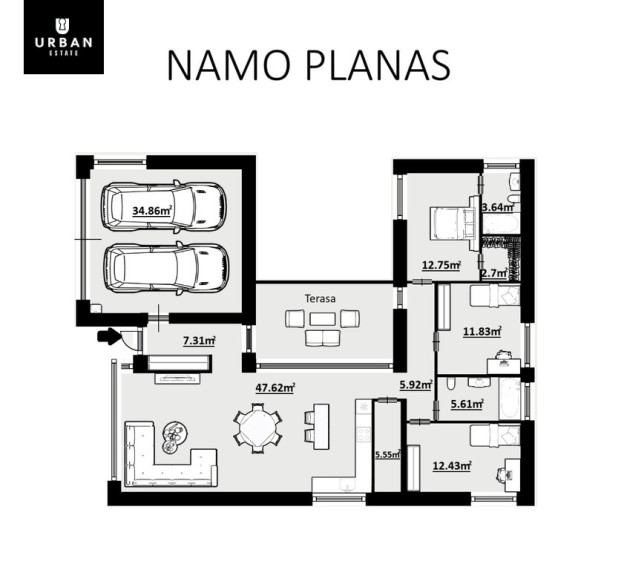 Parduodamas namas Juodasis kel., Kalnėnuose, Vilniuje, 158.2 kv.m ploto 5