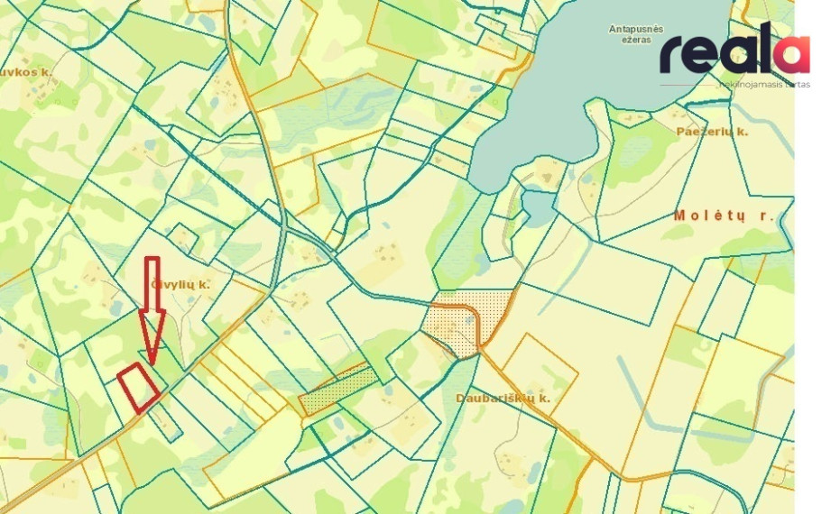 92 arų, namų valdos sklypas, Molėtų raj. Giedraičių sen. 2