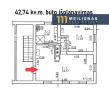 Parduodamas butas Ievų tak., Žaliakalnyje, Kaune, 42.74 kv.m ploto 4