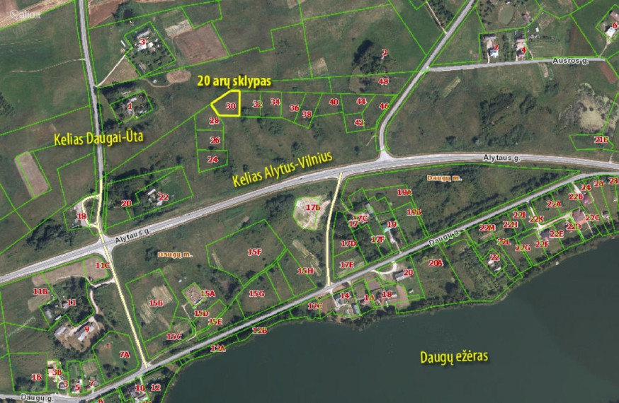 Parduodamas  sklypas Alytaus r. sav., Daugų m., Alytaus 30, 20.42 a ploto 3