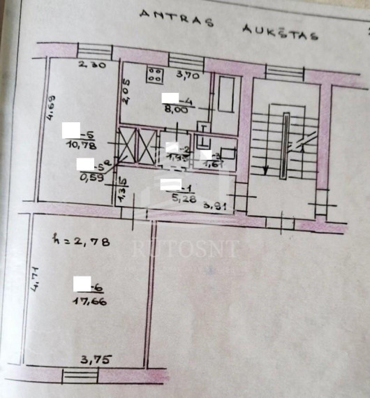 Parduodamas butas Šaulių g., Centras, Klaipėdos m., Klaipėdos m. sav., 46.00 m² ploto 2 kambariai 6