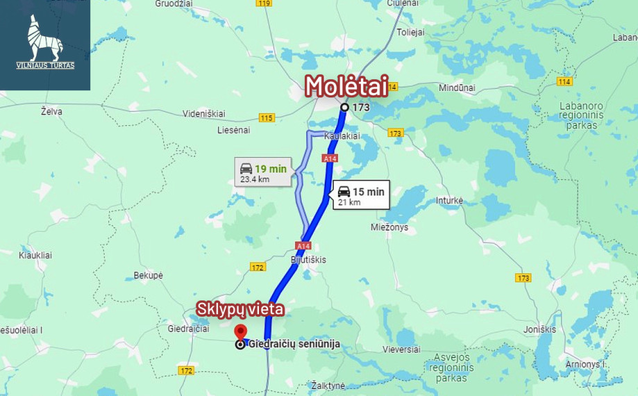 Parduodamas sklypas Zdoniškių k., Molėtų r. sav., 1014 a ploto 3