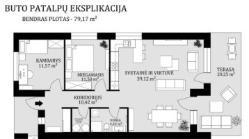 Parduodamas namas Pelėdų g., Didvyrių k., Kauno r. sav., 80 m2 ploto, 1 aukštai 7