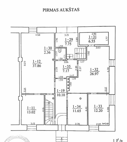 Parduodamos administracinės patalpos Vilniaus g., Centras, Panevėžio m., Panevėžio m. sav., 294.47 m2 ploto 4