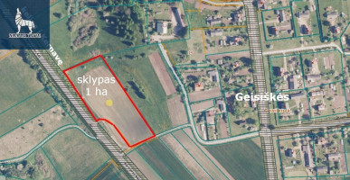 Parduodamas  sklypas Geisiškių k., Vilniaus r. sav., 100 a ploto 1