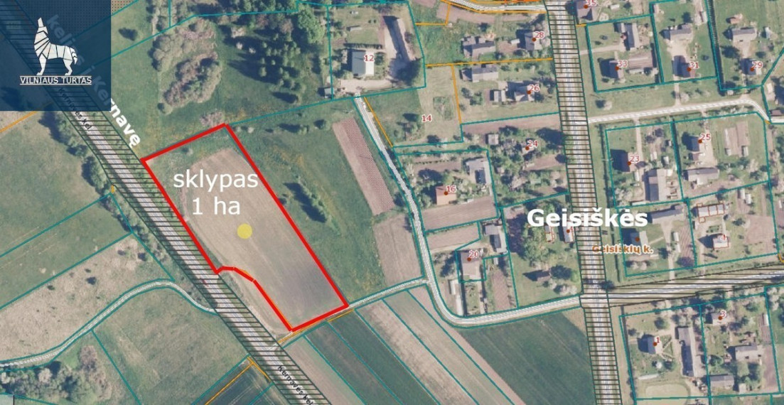 Parduodamas sklypas Geisiškių k., Vilniaus r. sav., 100 a ploto 1