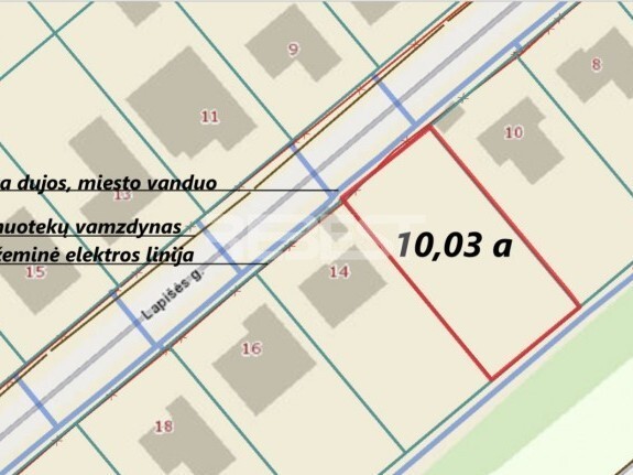 Parduodamas namų valdos paskirties sklypas Lapišės g., Verduliai, Šiaulių m., Šiaulių m. sav., 10.03 a ploto 5