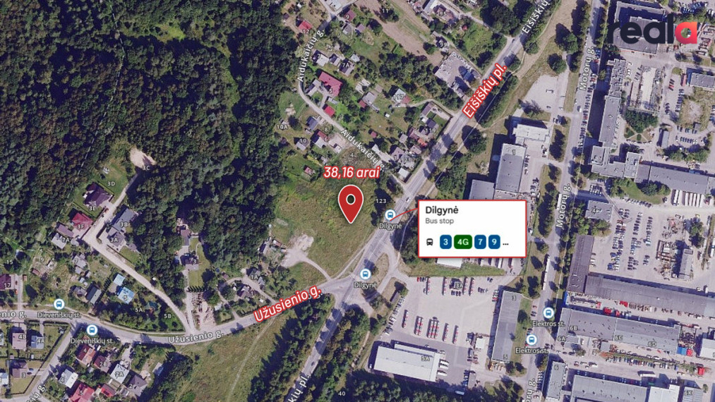 Parduodamas sklypas Eišiškių pl., Vilniuje, 38.16 a ploto 4