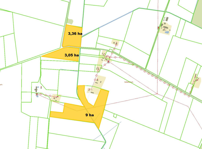 Parduodamas sklypas Girbučių k., Kupiškio r. sav., 1550.00 a ploto 1