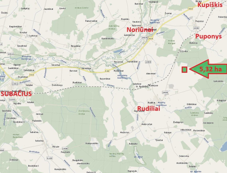 Parduodamas sklypas Rudilių k., Kupiškio r. sav., 532.00 a ploto 4