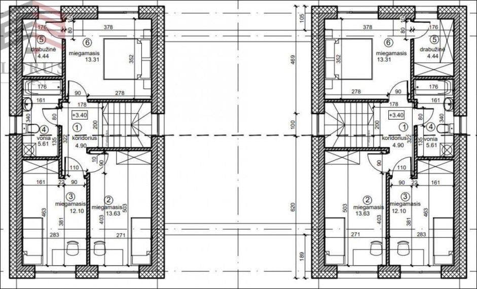 Parduodamas namas Bendorių k., Vilniaus r. sav., 136 m2 ploto, 2 aukštai 6