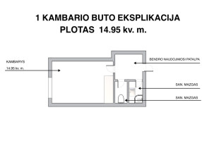 Parduodamas butas Subačiaus g., Markučiai, Vilniaus m., Vilniaus m. sav., 29.4 m2 ploto, 1 kambariai 11