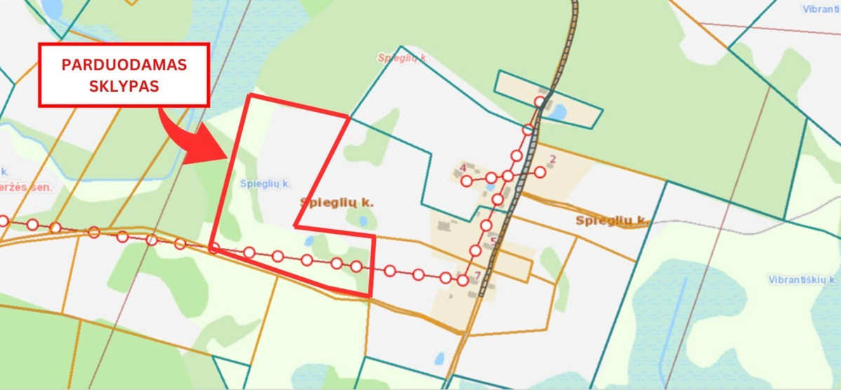 Parduodamas sklypas Spieglių k., Vilniaus r. sav., 376 a ploto 2