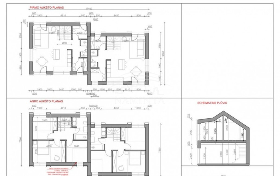 Parduodamas namas Aukštkiemių k., Klaipėdos r. sav., 104 m2 ploto, 2 aukštai 8