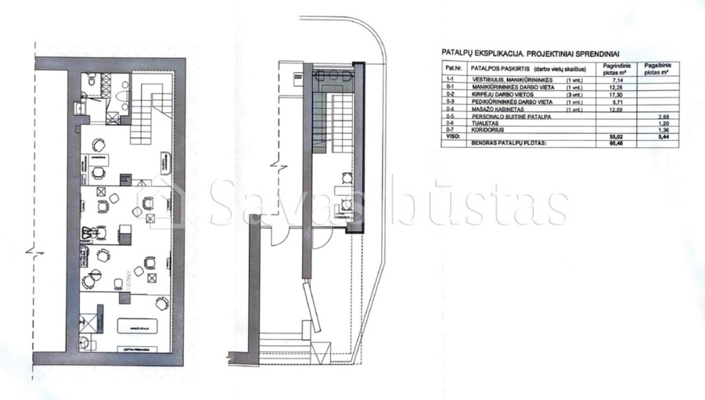 Nuomojamos paslaugų, prekybos patalpos Vilniaus g., Centras, Šiaulių m., Šiaulių m. sav., 60.46 m2 ploto 19