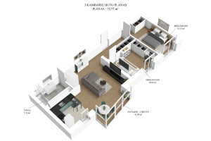 Parduodamas butas Aukštaičių g., Užupis, Vilniaus m., Vilniaus m. sav., 72.51 m2 ploto, 3 kambariai 28