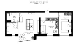Parduodamas butas Aukštaičių g., Užupis, Vilniaus m., Vilniaus m. sav., 72.51 m2 ploto, 3 kambariai 29