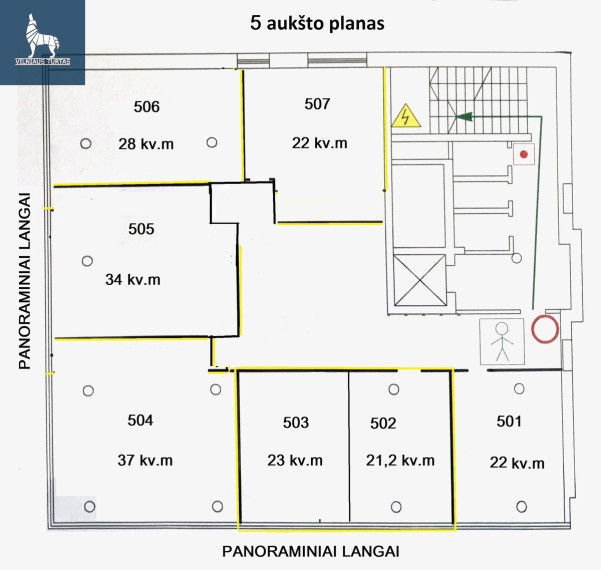 Nuomojamos administracinės patalpos Tarandės g.34, Tarandė, Vilniaus m., Vilniaus m. sav., 34 m2 ploto 5