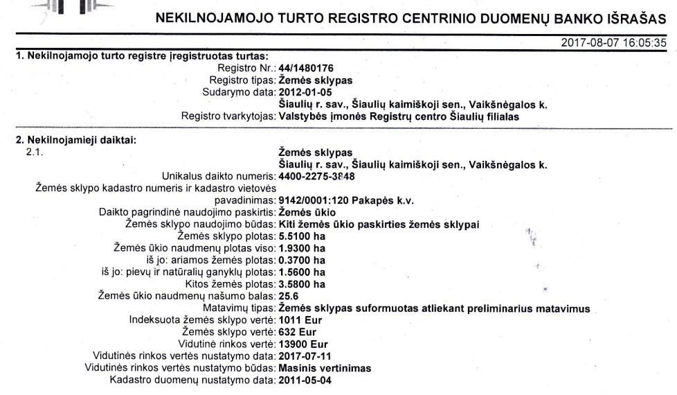 Parduodamas sklypas Juškaičių II k., Šiaulių r. sav., 327 a ploto 6