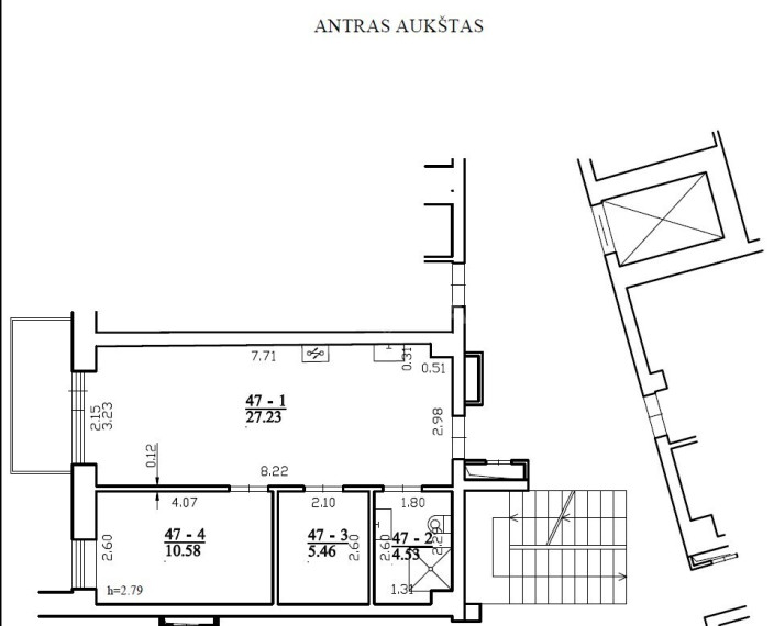 Parduodamas butas Paribio g., Žvėrynas, Vilniaus m., Vilniaus m. sav., 47.8 m2 ploto, 2 kambariai 2