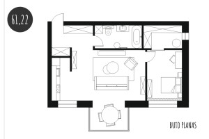 Parduodamas butas Jono Kairiūkščio g., Bajorai, Vilniaus m., Vilniaus m. sav., 61.22 m2 ploto, 3 kambariai 17