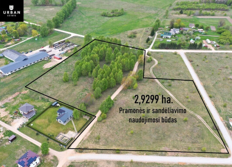 Parduodamas pramonės ir sandėliavimo paskirties sklypas Katiliškių g., 2.93 ha