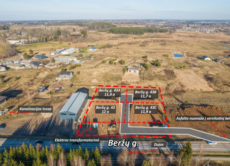 Parduodamas kitos paskirties sklypas Beržų g., Riešės k., Vilniaus r. sav., 11.7 a ploto