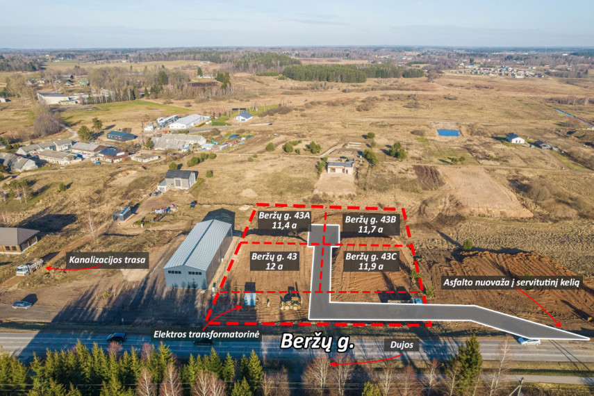 Parduodamas kitos paskirties sklypas Beržų g., Riešės k., Vilniaus r. sav., 11.7 a ploto 1