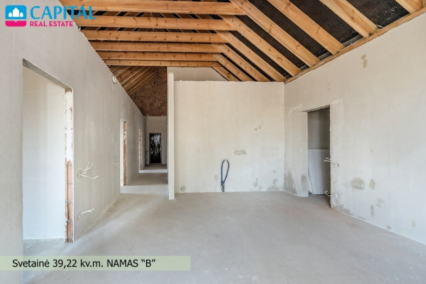 Parduodamas namas Lenktoji g., Daržininkų k., Vilniaus r. sav., 99 m2 ploto, 1 aukštai 20