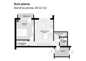 Parduodamas butas Ašigalio g., Eiguliuose, Kaune, 39.32 kv.m ploto 17
