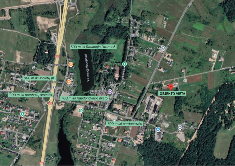 Parduodamas kitos paskirties sklypas Pačtinės g., Raudondvario k., Vilniaus r. sav., 10 a ploto 5