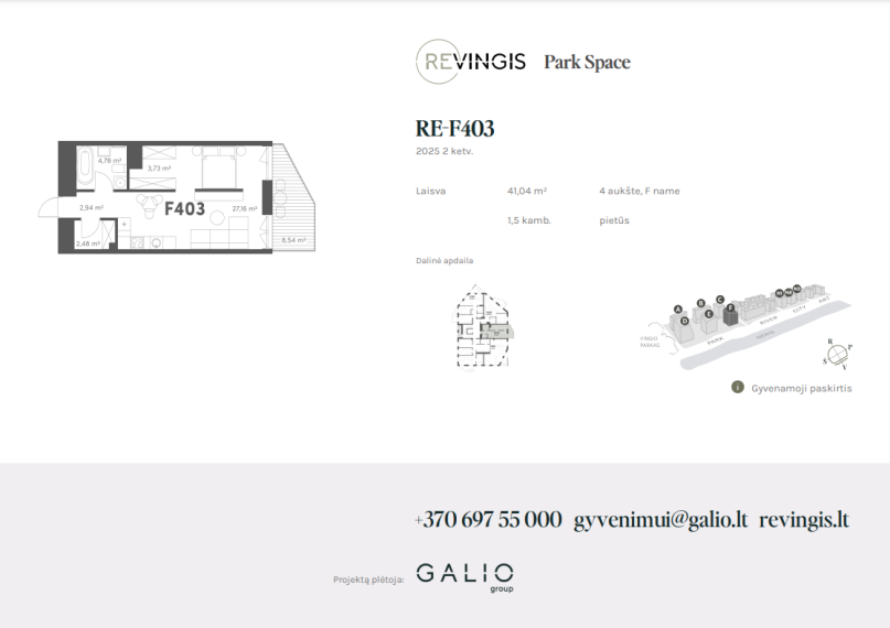 Parduodamas butas Eigulių g., Vilkpėdė, Vilniaus m., Vilniaus m. sav., 41.04 m² ploto 2 kambariai 2