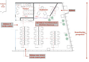 Nuomojamos administracinės, paslaugų, prekybos patalpos Konstitucijos g.18, Šnipiškės, Vilniaus m., Vilniaus m. sav., 136.6 m2 ploto 14