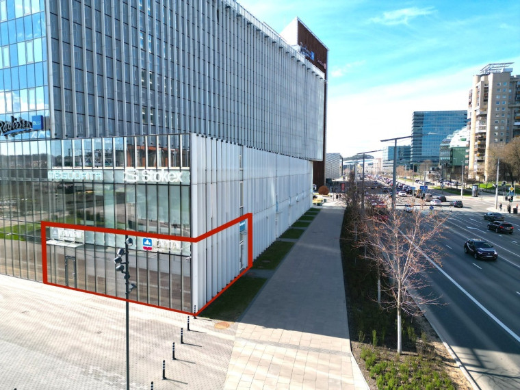 Nuomojamos administracinės, paslaugų, prekybos patalpos Konstitucijos g.18, Šnipiškės, Vilniaus m., Vilniaus m. sav., 136.6 m2 ploto 1