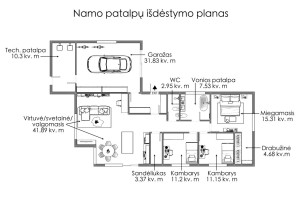Parduodamas namas Užilgių g., Paneriai, Vilniaus m., Vilniaus m. sav., 160 m2 ploto, 1 aukštai 16