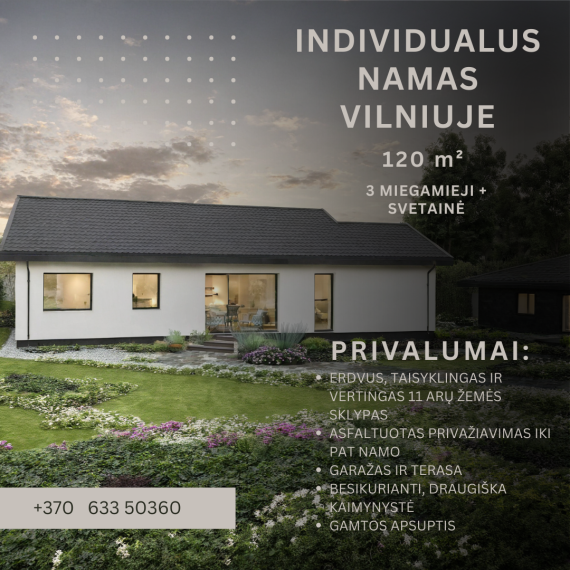 Parduodamas namas Mačiuliškių g., Paneriai, Vilniaus m., Vilniaus m. sav., 120.00 m² ploto 4 kambariai 3