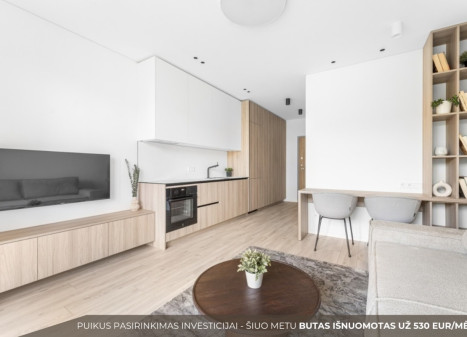 Parduodamas butas Viršilų g., Viršuliškės, Vilniaus m., Vilniaus m. sav., 26.18 m2 ploto, 1 kambariai
