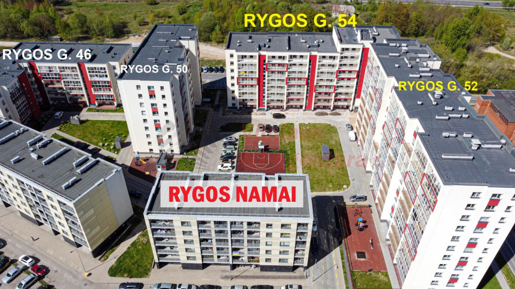Parduodamas butas Rygos g., Justiniškės, Vilniaus m., Vilniaus m. sav., 55.55 m² ploto 2 kambariai 18