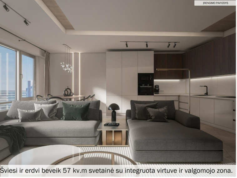 Parduodamas butas Konstitucijos pr., Šnipiškės, Vilniaus m., Vilniaus m. sav., 101.48 m2 ploto, 3 kambariai 2