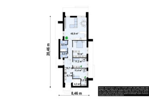 Parduodamas namas Prašiškių g., Mažieji Gulbinai, Vilniaus m., Vilniaus m. sav., 122 m2 ploto, 1 aukštai 12