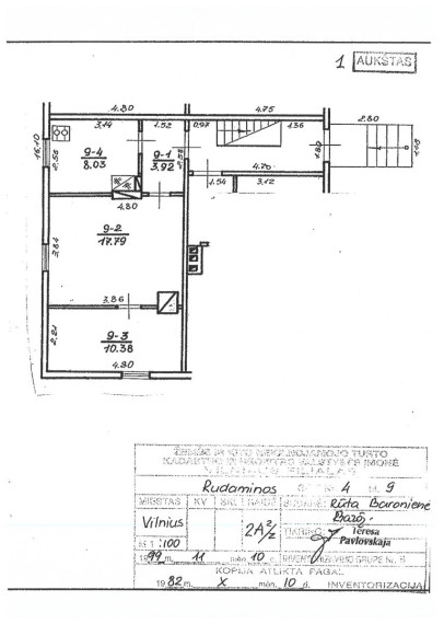Parduodamas butas Rudaminos g., Naujininkai, Vilniaus m., Vilniaus m. sav., 40.12 m² ploto 2 kambariai 10