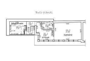 Parduodamas butas Vilniaus g., Centras, Kauno m., Kauno m. sav., 43.39 m2 ploto, 2 kambariai 34