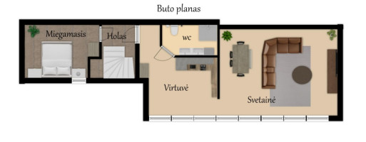 Parduodamas butas Vilniaus g., Centras, Kauno m., Kauno m. sav., 43.39 m2 ploto, 2 kambariai 33