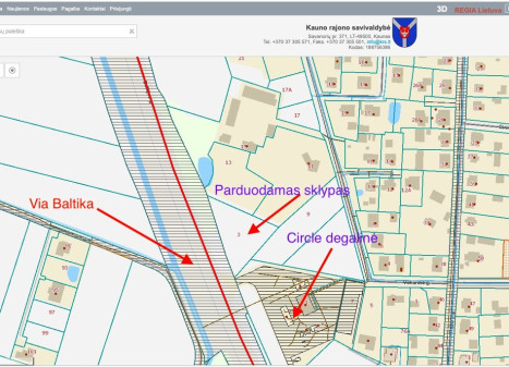 Parduodamas  sklypas Baltijos g., Garliavos m., Kauno r. sav., 34.82 a ploto