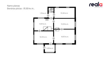 Parduodamas namas Vilniaus g., Gudienos k., 81.69 kv.m ploto, 1 aukštai 12