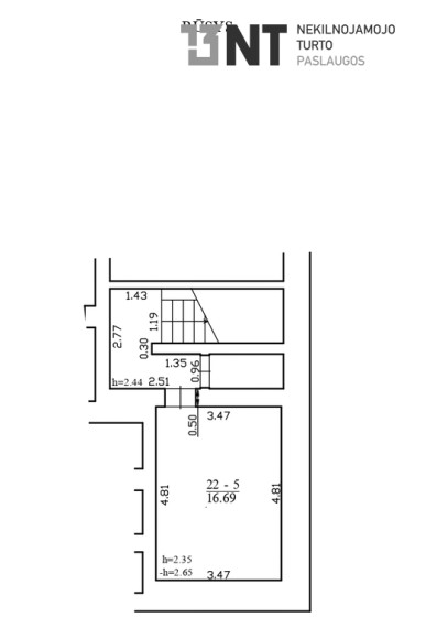 Parduodamos patalpos Raudondvario pl., , Kaune, 133.4 kv.m ploto 14