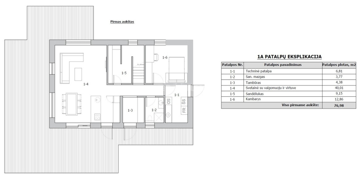 Parduodamas namas Blizgių g., Grabių k., Klaipėdos r. sav., 141.45 m2 ploto, 2 aukštai 26